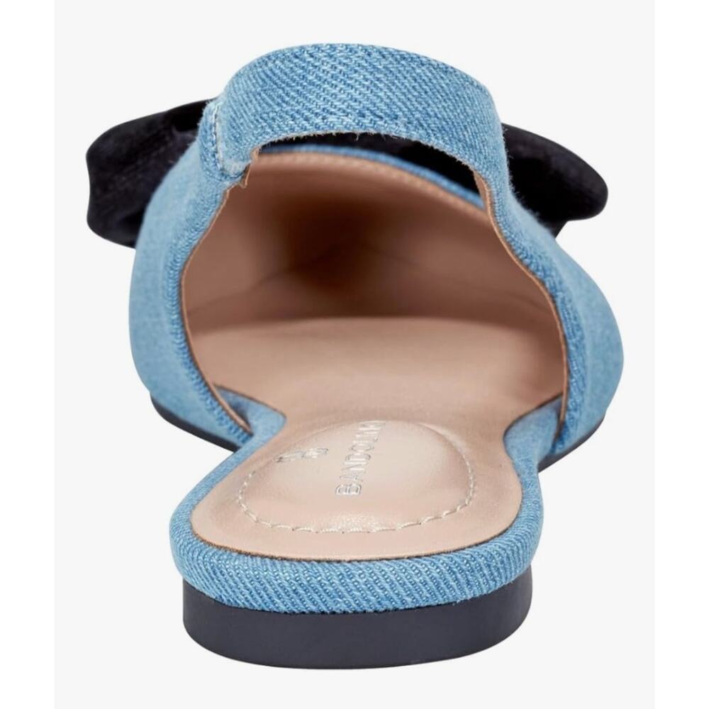 Bandolino Women's Simona Ballet Flat, Blue Denim/Black Velvet Bow 420, Size 5 - Picture 3 of 6